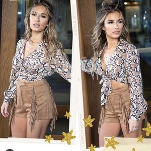 Kittenish Snake print crop